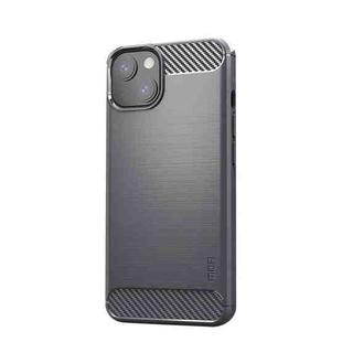 For iPhone 13 mini MOFI Gentleness Series Brushed Texture Carbon Fiber Soft TPU Case  (Gray)