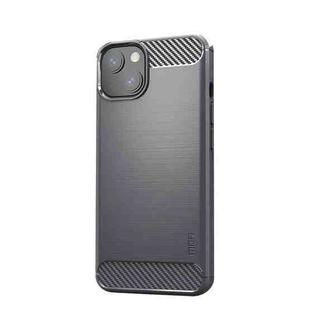 MOFI Gentleness Series Brushed Texture Carbon Fiber Soft TPU Case For iPhone 13 (Gray)
