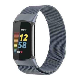 Milano Magnetic Metal Watch Band for Fitbit Charge 5(Gray)