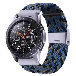 For Samsung Galaxy Watch 4 / Watch 5 20mm Nylon Braided Metal Buckle Watch Band(W Camouflage)