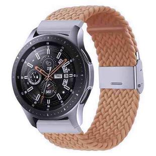 For Samsung Galaxy Watch 4 / Watch 5 20mm Nylon Braided Metal Buckle Watch Band(Gold)