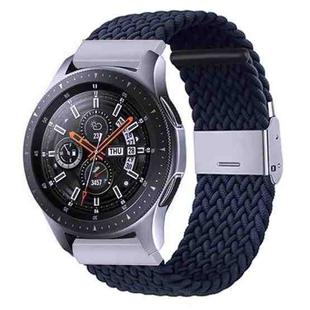 For Samsung Galaxy Watch 4 / Watch 5 20mm Nylon Braided Metal Buckle Watch Band(Dark Blue)