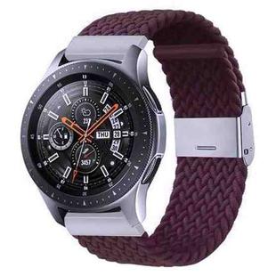 For Samsung Galaxy Watch 4 / Watch 5 20mm Nylon Braided Metal Buckle Watch Band(Dark Purple)