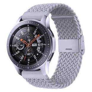 For Samsung Galaxy Watch 4 / Watch 5 20mm Nylon Braided Metal Buckle Watch Band(White)