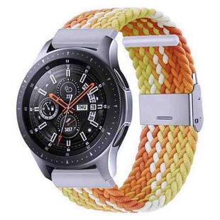 For Samsung Galaxy Watch 4 / Watch 5 20mm Nylon Braided Metal Buckle Watch Band(Orange Yellow)