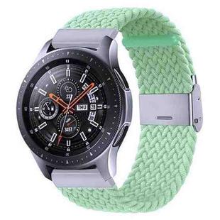 For Samsung Galaxy Watch 4 / Watch 5 20mm Nylon Braided Metal Buckle Watch Band(Light Green)