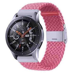 For Samsung Galaxy Watch 4 / Watch 5 20mm Nylon Braided Metal Buckle Watch Band(Pink)