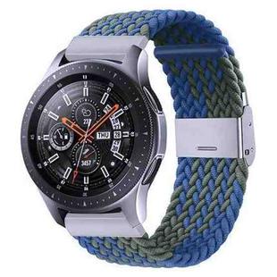 For Samsung Galaxy Watch 4 / Watch 5 20mm Nylon Braided Metal Buckle Watch Band(Z Blue Green)