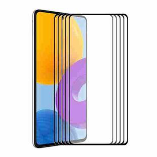 For Samsung Galaxy M52 5G 5 PCS ENKAY Hat-Prince Full Glue Tempered Glass 6D Full Coverage Anti-scratch Protector