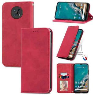 For Nokia G50 Retro Skin Feel Business Magnetic Horizontal Flip Leather Case With Holder & Card Slots & Wallet & Photo Frame(Red)