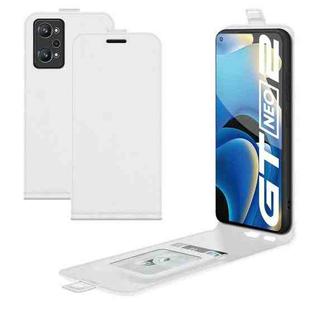 For OPPO Realme GT Neo2 R64 Texture Single Vertical Flip Leather Protective Case with Card Slots & Photo Frame(White)