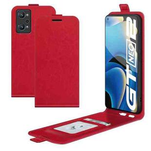 For OPPO Realme GT Neo2 R64 Texture Single Vertical Flip Leather Protective Case with Card Slots & Photo Frame(Red)
