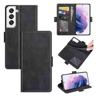 For Samsung Galaxy S22+ 5G Dual-side Magnetic Buckle Horizontal Flip Leather Case with Holder & Card Slots & Wallet(Black)