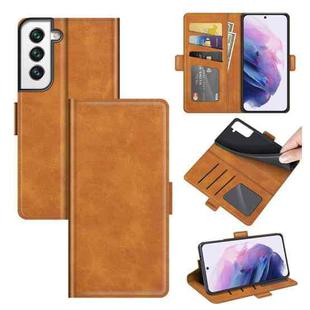 For Samsung Galaxy S22+ 5G Dual-side Magnetic Buckle Horizontal Flip Leather Case with Holder & Card Slots & Wallet(Yellow)