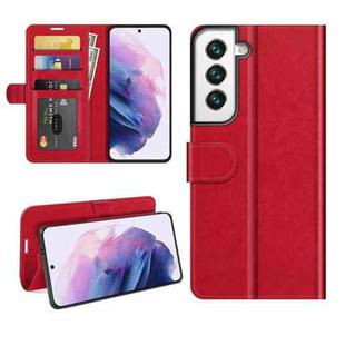 For Samsung Galaxy S22+ 5G R64 Texture Single Horizontal Flip Protective Case with Holder & Card Slots & Wallet& Photo Frame(Red)