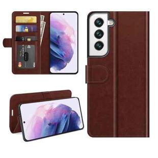 For Samsung Galaxy S22 5G R64 Texture Single Horizontal Flip Protective Case with Holder & Card Slots & Wallet& Photo Frame(Brown)
