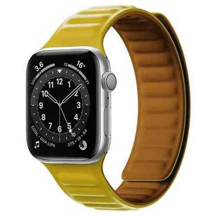 Silicone Magnetic Strap Watch Band For Apple Watch Series 8&7 41mm / SE 2&6&SE&5&4 40mm / 3&2&1 38mm(Yellow)