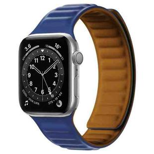 Silicone Magnetic Strap Watch Band For Apple Watch Series 8&7 41mm / SE 2&6&SE&5&4 40mm / 3&2&1 38mm(Dark Blue)