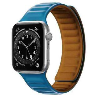 Silicone Magnetic Strap Watch Band For Apple Watch Ultra 49mm / Series 8&7 45mm / SE 2&6&SE&5&4 44mm / 3&2&1 42mm(Sky)