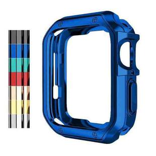 Anti-fall Electroplating TPU Watch Protective Case for Apple 1/2/3/4/5/6/7/SE 42mm/44mm/45mm(Midnight Blue)