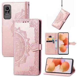 For Xiaomi Civi Mandala Embossing Pattern Horizontal Flip Leather Case with Holder & Card Slots & Wallet & Lanyard(Rose Gold)