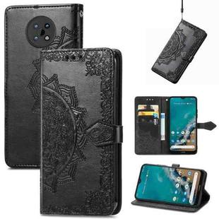 For Nokia G50 Mandala Embossing Pattern Horizontal Flip Leather Case with Holder & Card Slots & Wallet & Lanyard(Black)