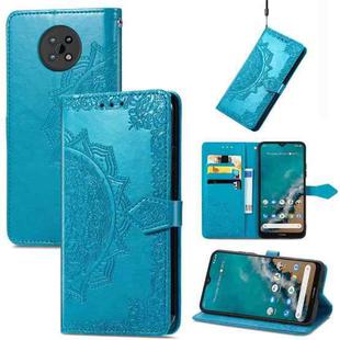 For Nokia G50 Mandala Embossing Pattern Horizontal Flip Leather Case with Holder & Card Slots & Wallet & Lanyard(Blue)