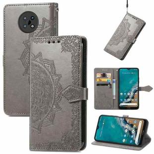 For Nokia G50 Mandala Embossing Pattern Horizontal Flip Leather Case with Holder & Card Slots & Wallet & Lanyard(Gray)