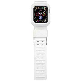 TPU + Silicone Integrated Watch Band For Apple Watch Series 8&7 41mm / SE 2&6&SE&5&4 40mm / 3&2&1 38mm(White)