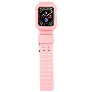 TPU + Silicone Integrated Watch Band For Apple Watch Series 8&7 41mm / SE 2&6&SE&5&4 40mm / 3&2&1 38mm(Pink)