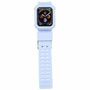 TPU + Silicone Integrated Watch Band For Apple Watch Series 8&7 41mm / SE 2&6&SE&5&4 40mm / 3&2&1 38mm(Blue)