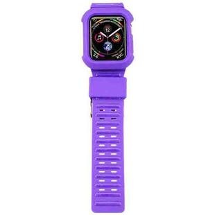TPU + Silicone Integrated Watch Band For Apple Watch Series 8&7 41mm / SE 2&6&SE&5&4 40mm / 3&2&1 38mm(Purple)