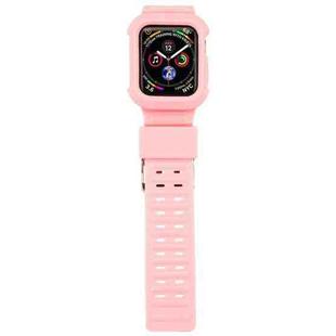 TPU + Silicone Integrated Watch Band For Apple Watch Series 8&7 45mm / SE 2&6&SE&5&4 44mm / 3&2&1 42mm(Pink)