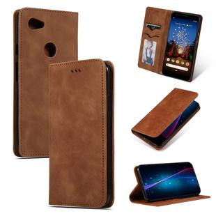 Retro Skin Feel Business Magnetic Horizontal Flip Leather Case for Google Pixel 3A XL(Brown)