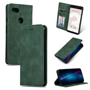 Retro Skin Feel Business Magnetic Horizontal Flip Leather Case for Google Pixel 3(Army Green)