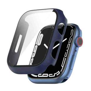 Shockproof PC Protective Case with Tempered Glass Film For Apple Watch Series 9 / 8 / 7 45mm(blue)