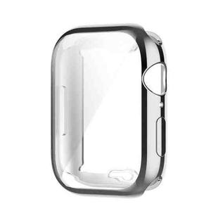 Shockproof TPU Full Protective Shell with Protective Film For Apple Watch Series 9 / 8 / 7 41mm(Silver)
