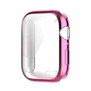 Shockproof TPU Full Protective Shell with Protective Film For Apple Watch Series 9 / 8 / 7 41mm(Pink)