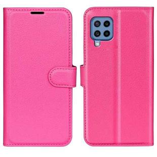 For Samsung Galaxy M22 Litchi Texture Horizontal Flip Protective Case with Holder & Card Slots & Wallet(Rose Red)