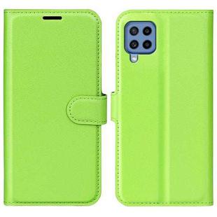 For Samsung Galaxy M22 Litchi Texture Horizontal Flip Protective Case with Holder & Card Slots & Wallet(Green)