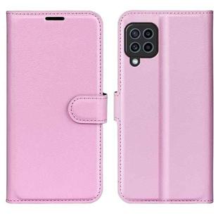 For Samsung Galaxy F22 Litchi Texture Horizontal Flip Protective Case with Holder & Card Slots & Wallet(Pink)