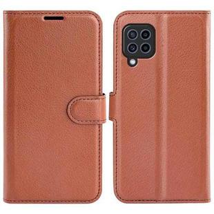 For Samsung Galaxy F22 Litchi Texture Horizontal Flip Protective Case with Holder & Card Slots & Wallet(Brown)