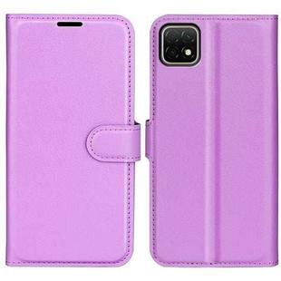 For Huawei nova Y60 Litchi Texture Horizontal Flip Protective Case with Holder & Card Slots & Wallet(Purple)
