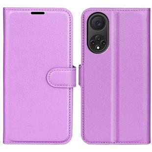 For Huawei nova 9 Litchi Texture Horizontal Flip Protective Case with Holder & Card Slots & Wallet(Purple)