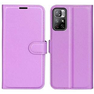 For Xiaomi Redmi Note 11 Litchi Texture Horizontal Flip Protective Case with Holder & Card Slots & Wallet(Purple)