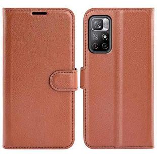 For Xiaomi Redmi Note 11 Litchi Texture Horizontal Flip Protective Case with Holder & Card Slots & Wallet(Brown)