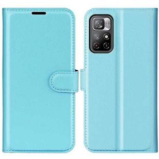 For Xiaomi Redmi Note 11 Litchi Texture Horizontal Flip Protective Case with Holder & Card Slots & Wallet(Blue)