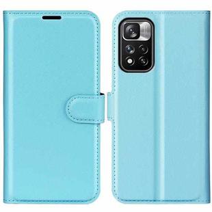 For Xiaomi Redmi Note 11 Pro / Note 11 Pro+ Litchi Texture Horizontal Flip Protective Case with Holder & Card Slots & Wallet(Blue)