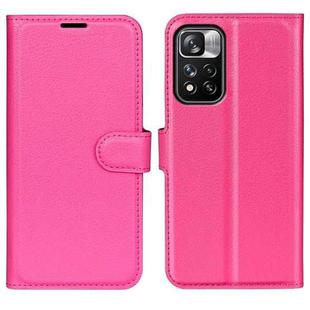 For Xiaomi Redmi Note 11 Pro / Note 11 Pro+ Litchi Texture Horizontal Flip Protective Case with Holder & Card Slots & Wallet(Rose Red)