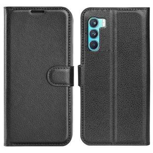 For OPPO K9 Pro Litchi Texture Horizontal Flip Protective Case with Holder & Card Slots & Wallet(Black)